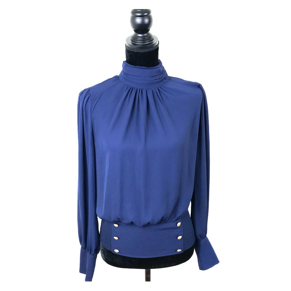 Double zero navy blue blouse